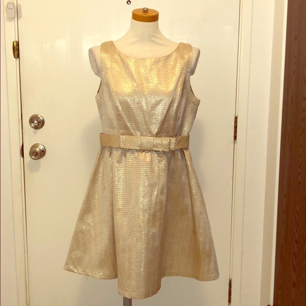 Gold dress by Lauren Conrad
